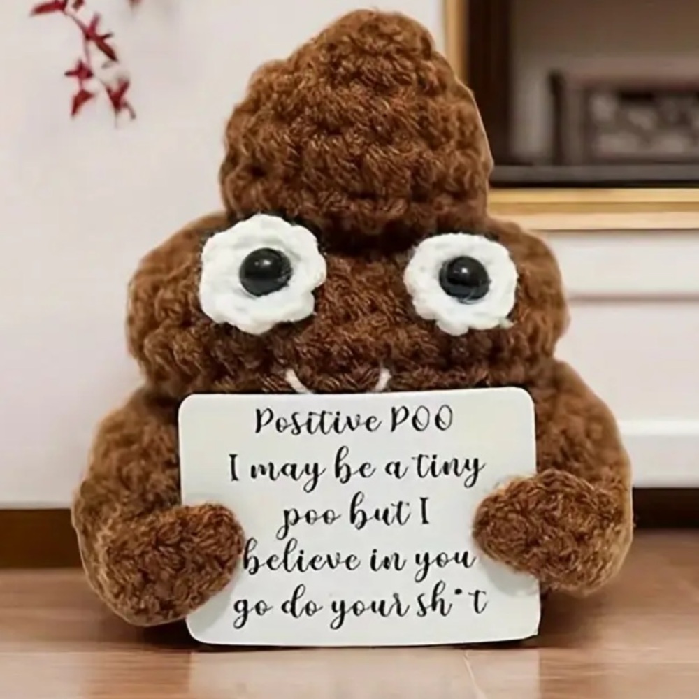 Cute Poop Doll Holding Positive Message NIP